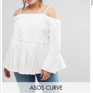 White denim ASOS top